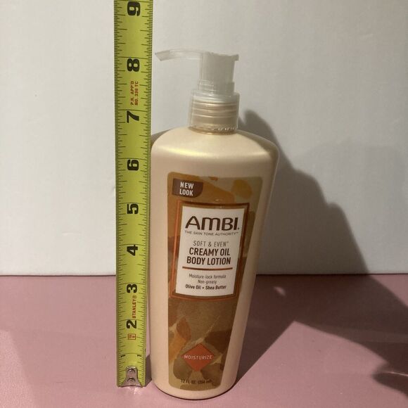 Ambi Soft & Even Creamy Oil Lotion Olive Oil Shea Butter 12 oz New Look USA - Picture 8 of 8
